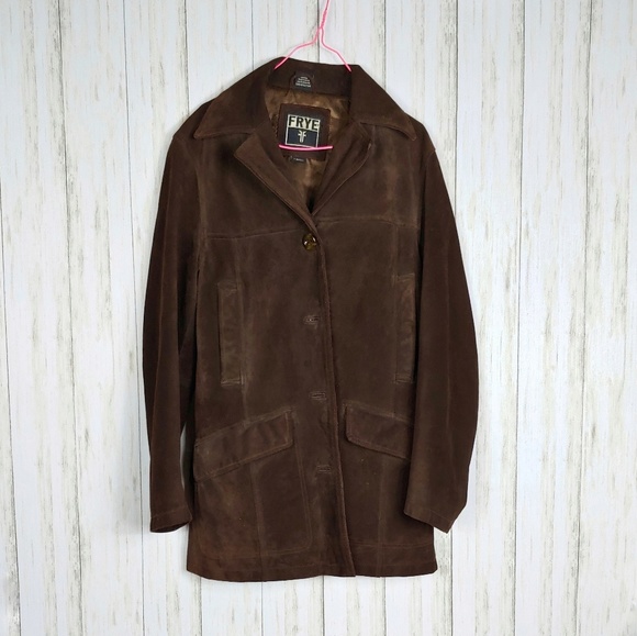 Frye Jackets & Blazers - Frye Genuine Leather Suede Brown Field Jacket